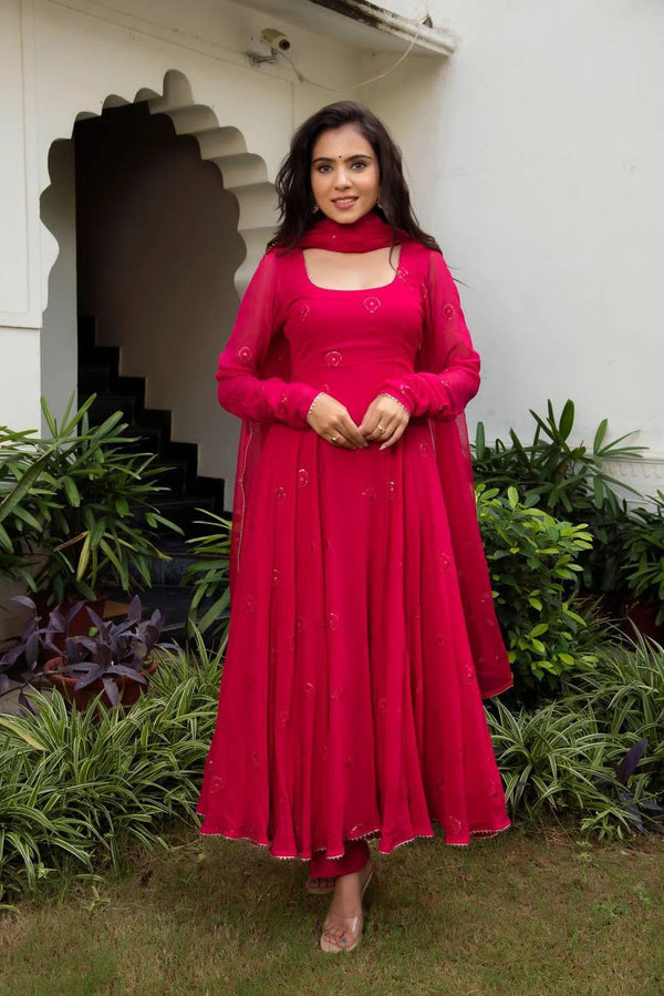 Rajishaa Anarkali  gown with dupatta